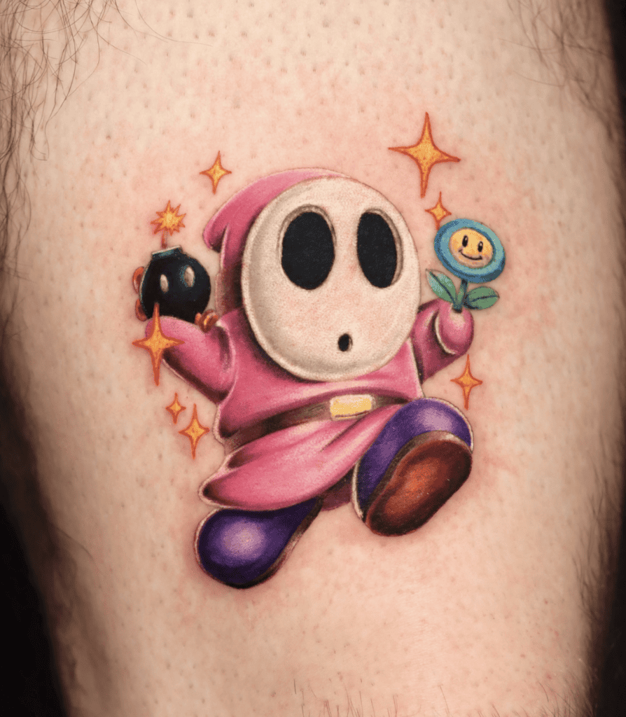 Shy Guy Gifts Super Mario Tattoo