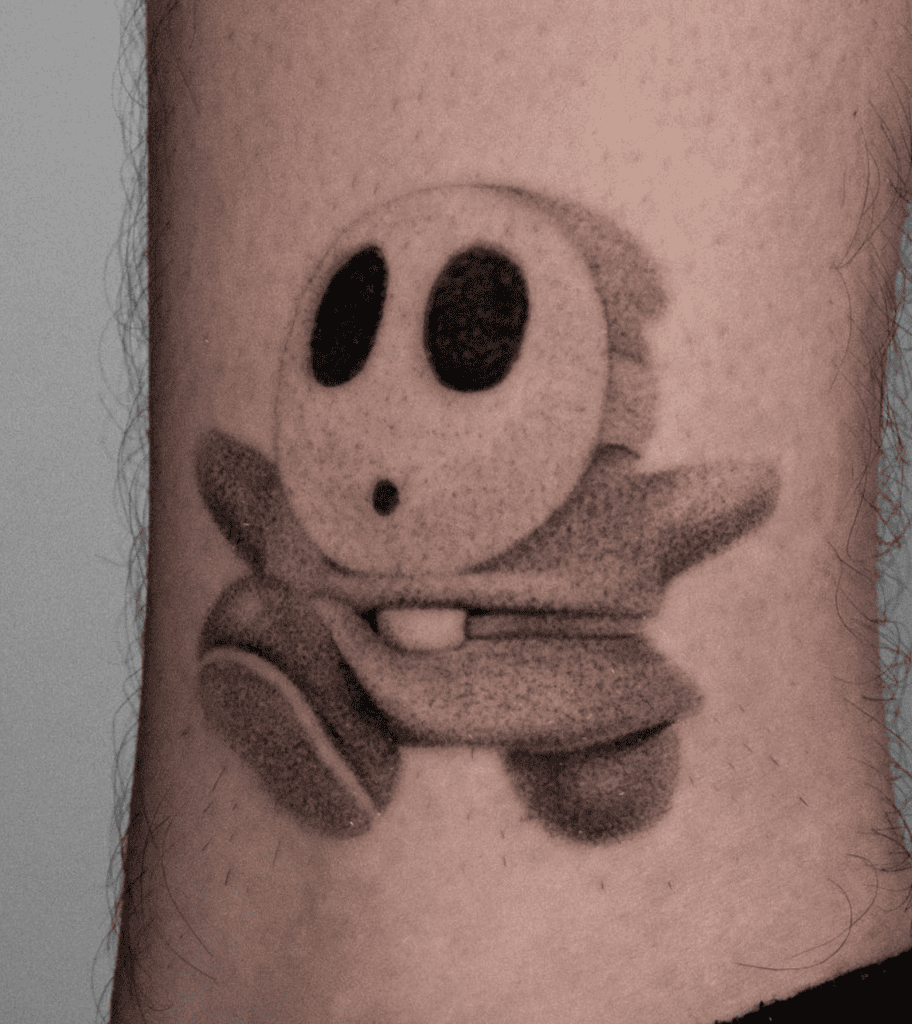 Shy Guy Super Mario Tattoo