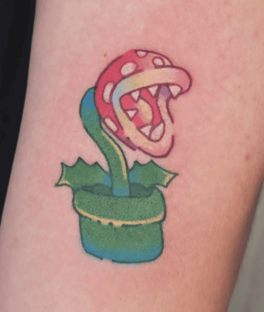 Piranha Plant Super Mario Tattoo