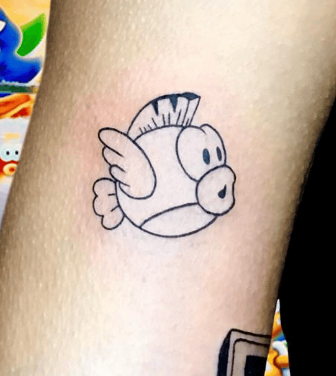 Cheep Cheep Super Mario Tattoo