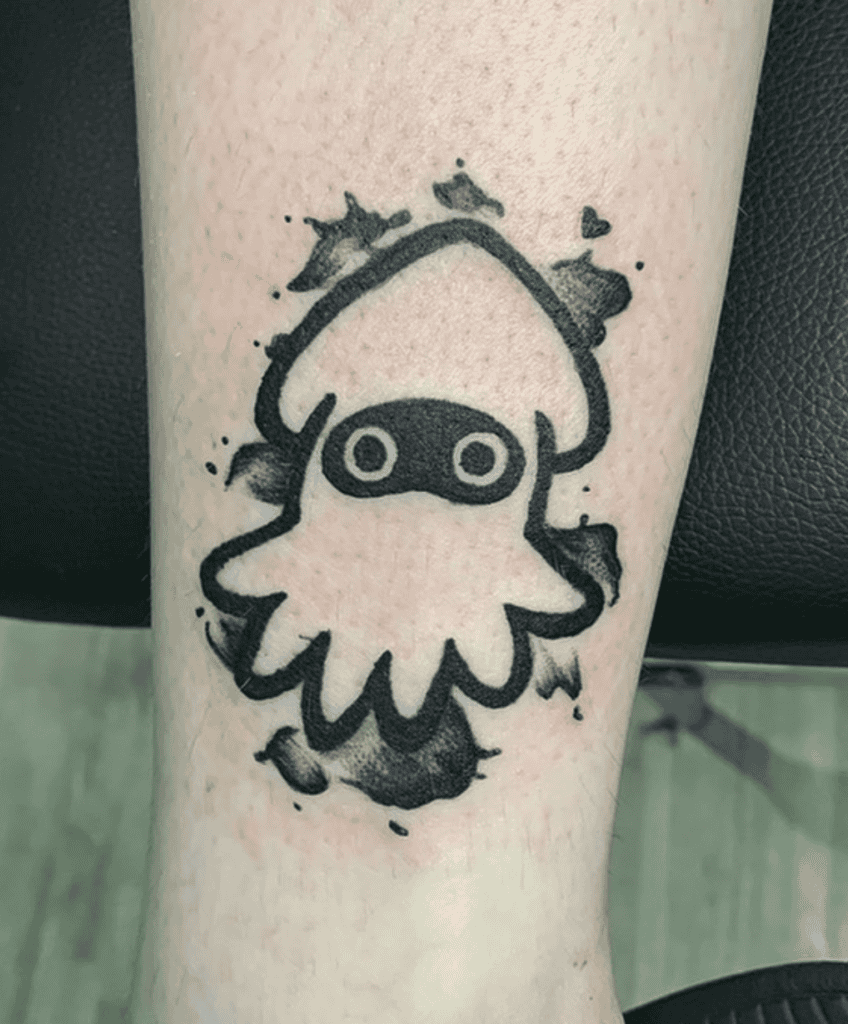 Blooper Simple Super Mario Tattoo