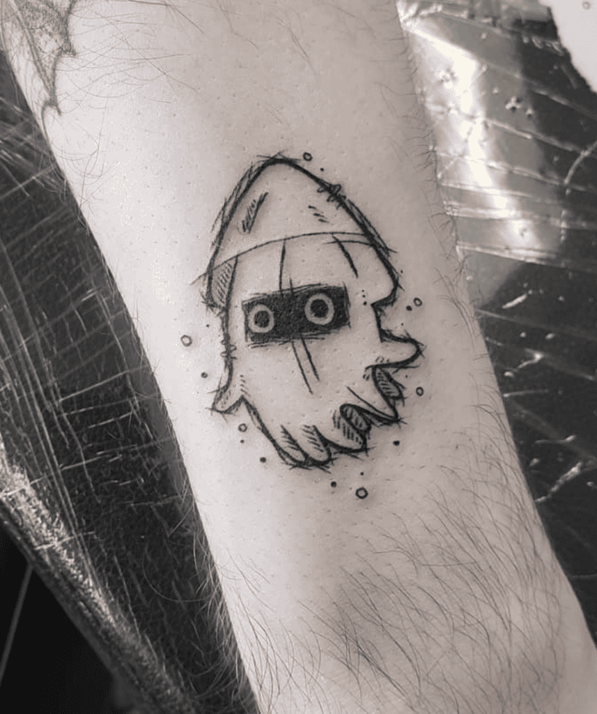 Blooper Sketch Super Mario Tattoo