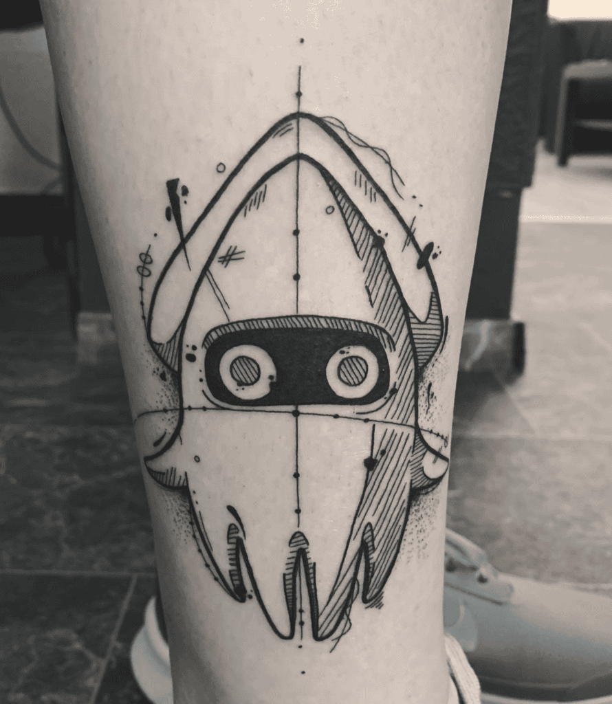Blooper Super Mario Tattoo