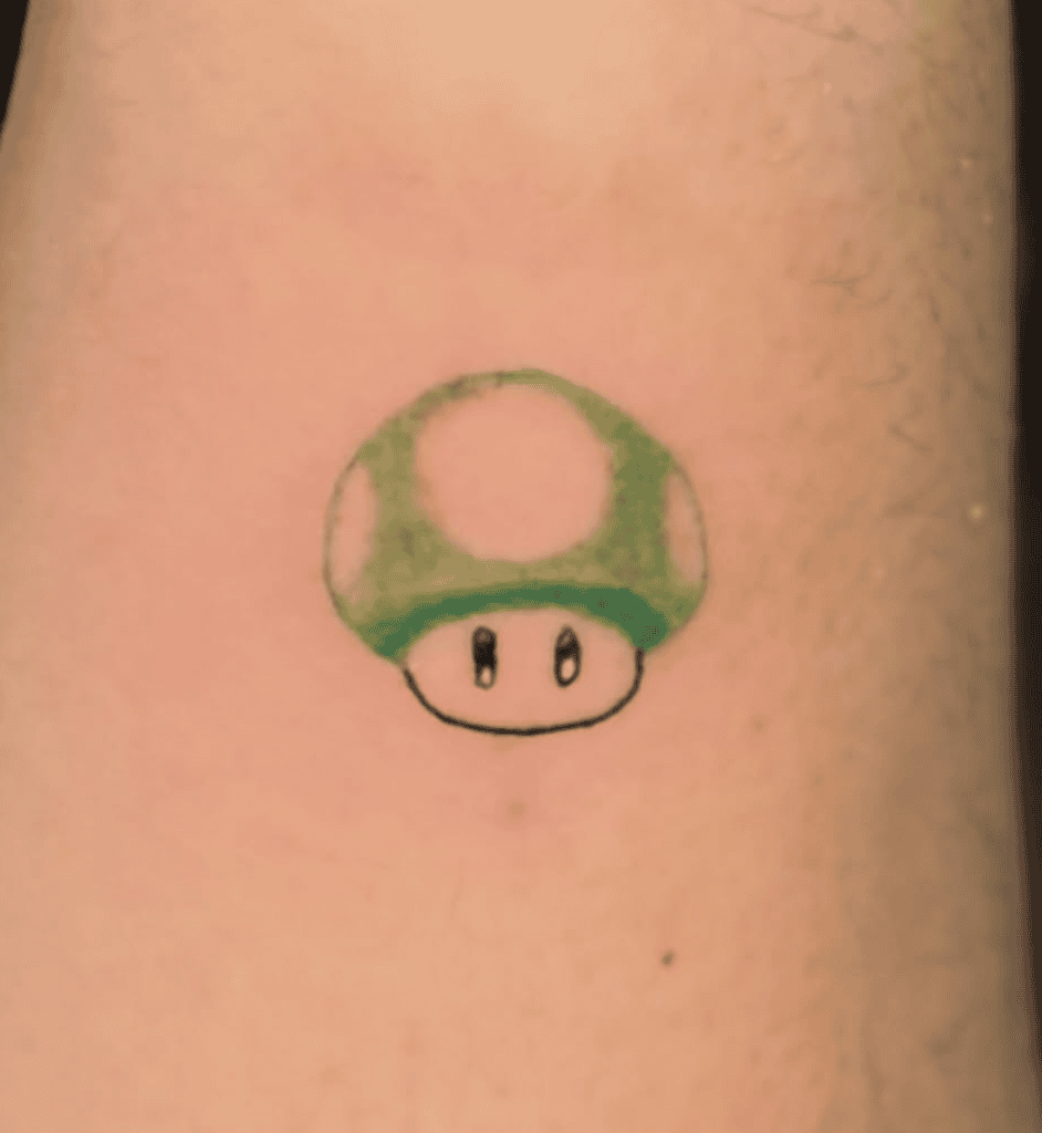 Mushroom Simple Super Mario Tattoo