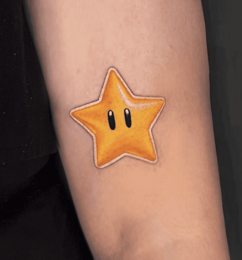 Super Star Super Mario Tattoo