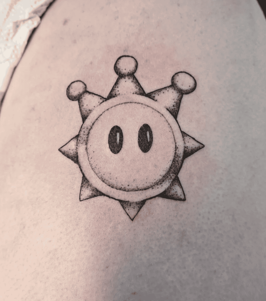 Shine Sprite Simple Super Mario Tattoo