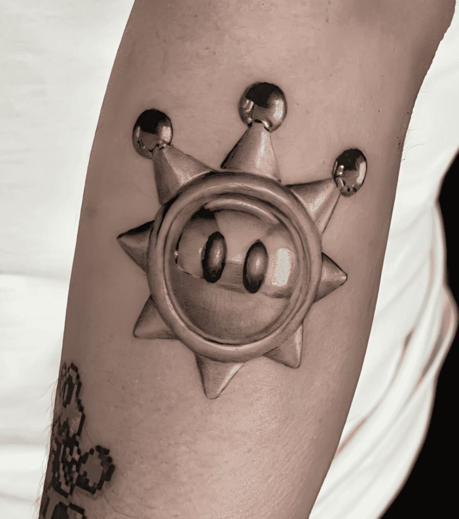 Shine Sprite Super Mario Tattoo
