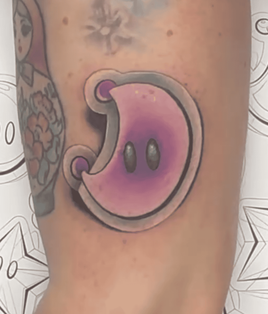 Power Moon Sticker Super Mario Tattoo