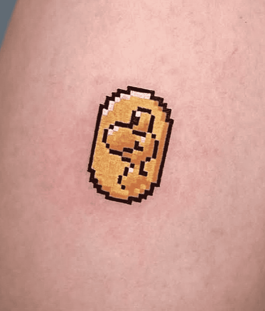Coins Yoshi Super Mario Tattoo