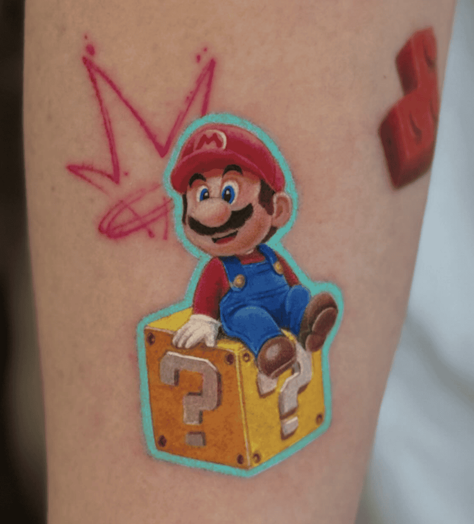 Blocks Mario Super Mario Tattoo