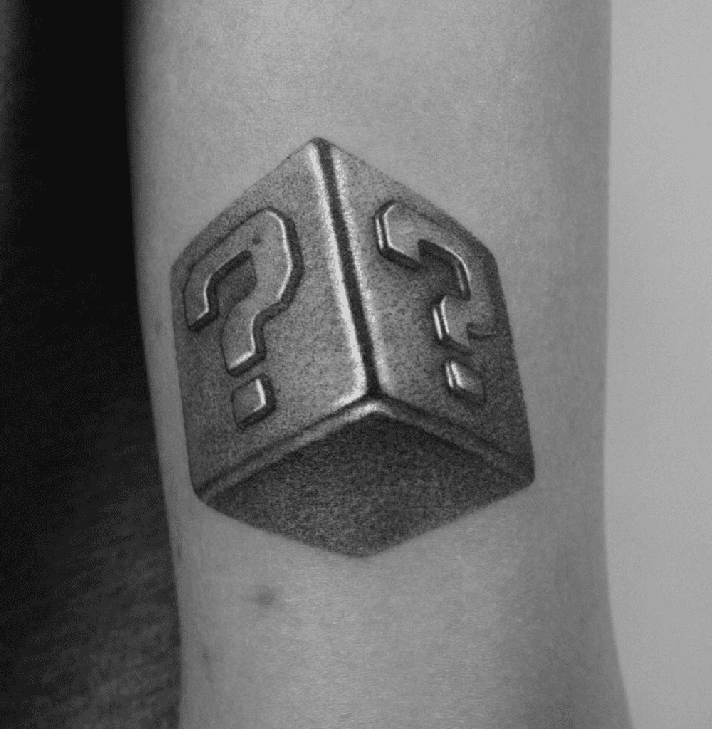 Blocks Super Mario Tattoo