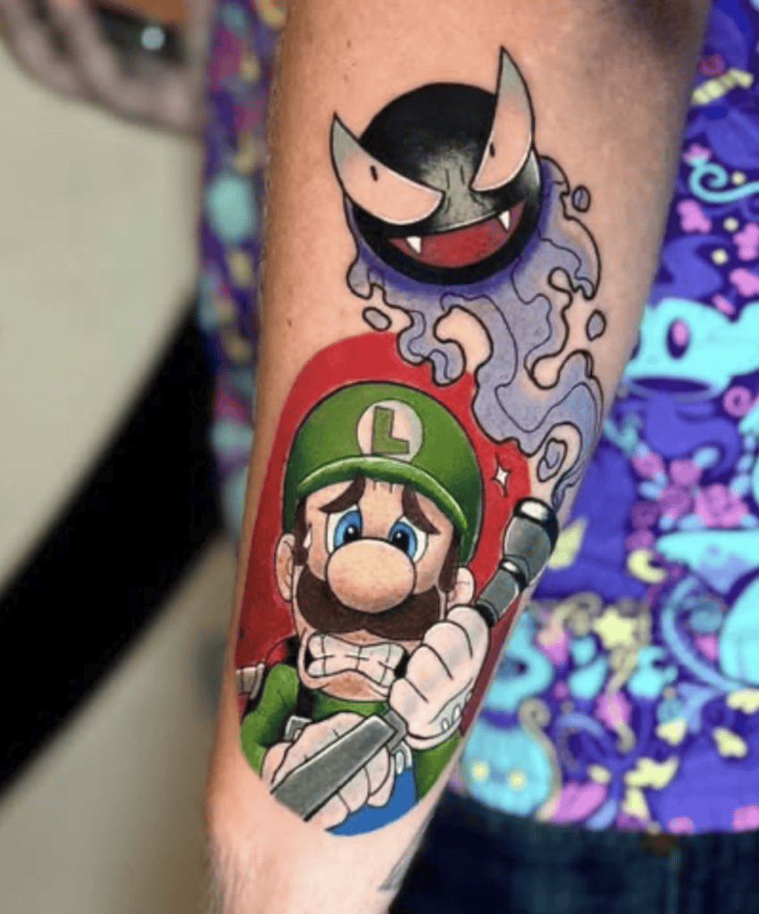 Pokémon X Super Mario Tattoo