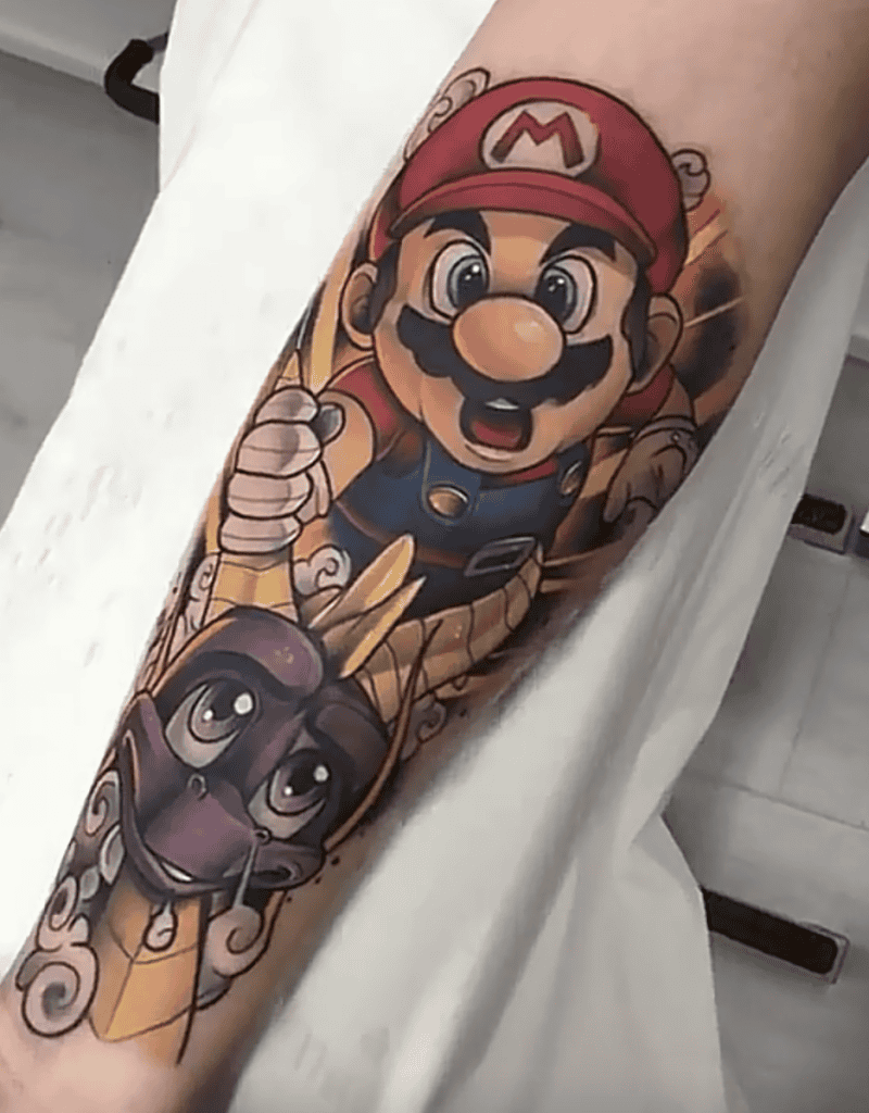 Spyro X Mario Tattoo