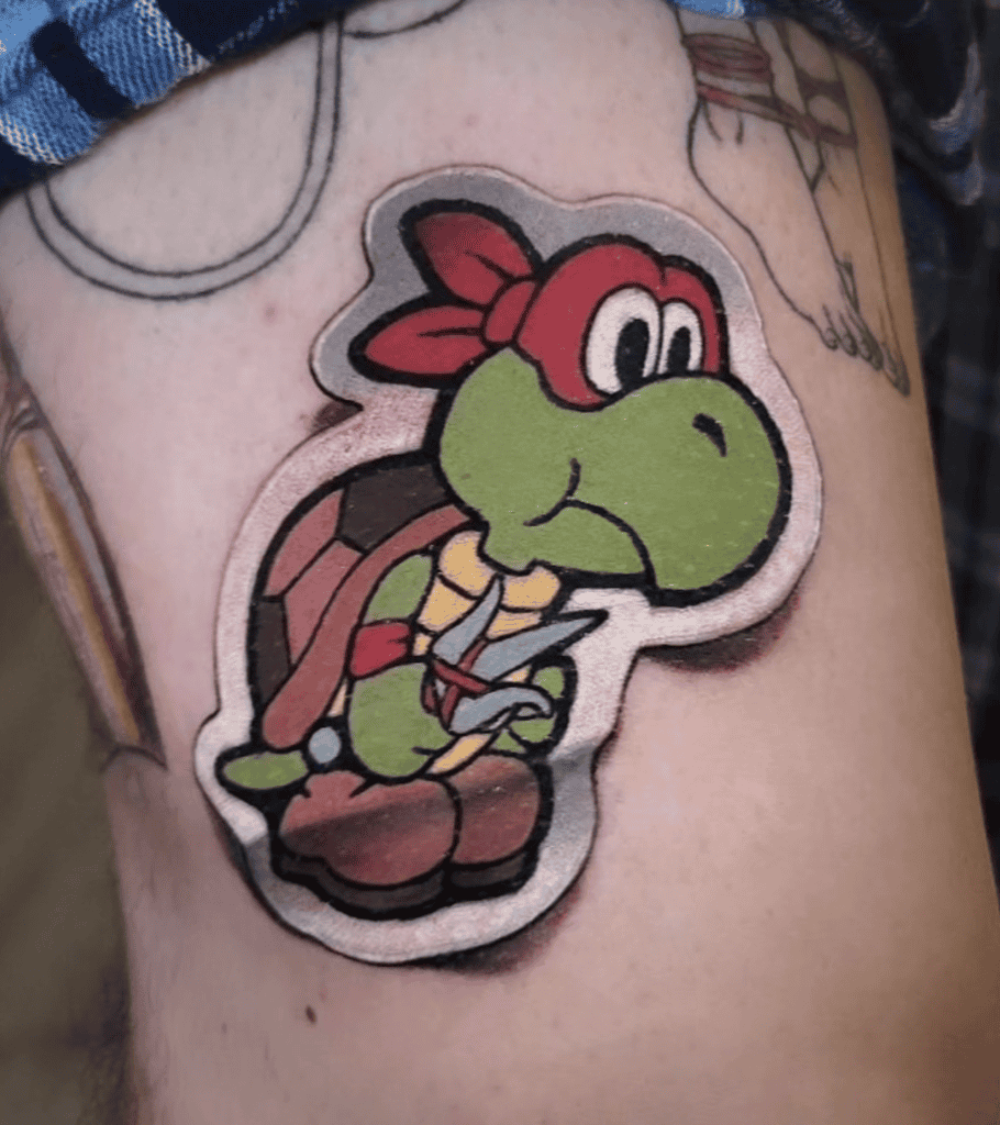 TMNT X Super Mario Tattoo