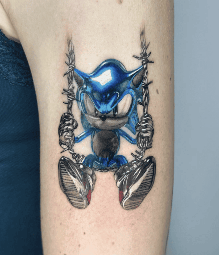 Sonic the Hedgehog Chrome Tattoo