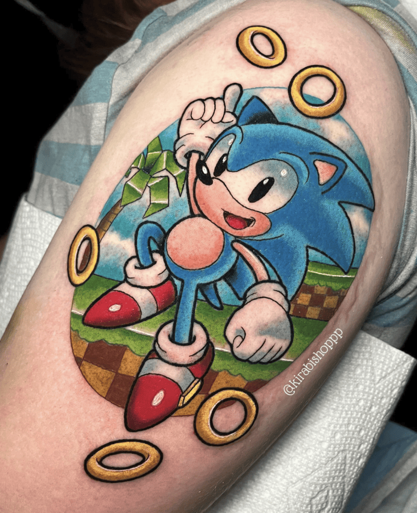 Sonic the Hedgehog Rings Tattoo