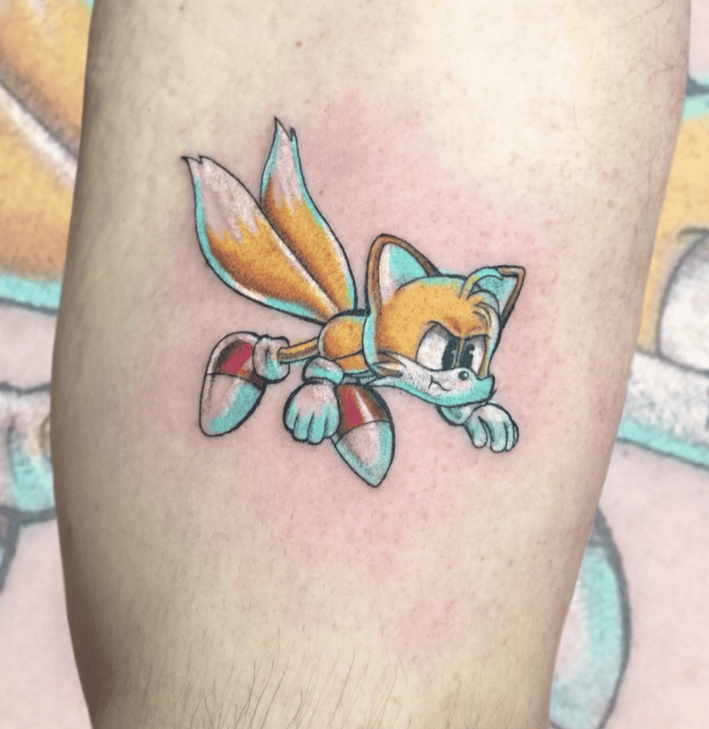 Miles “Tails” Prower Fly Sonic the Hedgehog Tattoo