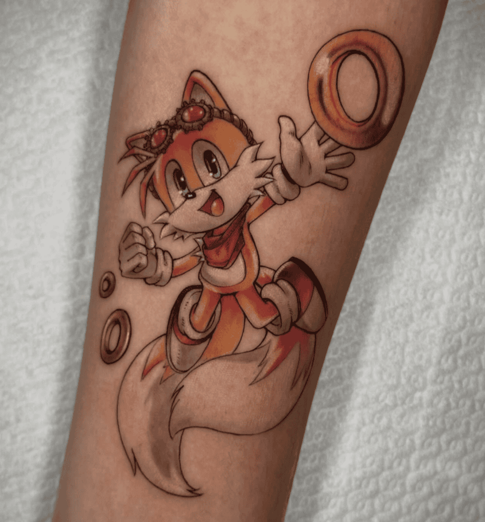 Miles “Tails” Prower Rings Sonic the Hedgehog Tattoo