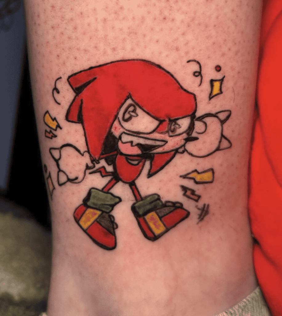 Knuckles Chibi Sonic the Hedgehog Tattoo