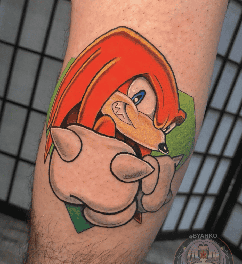 Knuckles Sonic the Hedgehog Tattoo