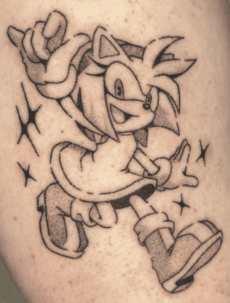 Amy Rose Sonic the Hedgehog Tattoo