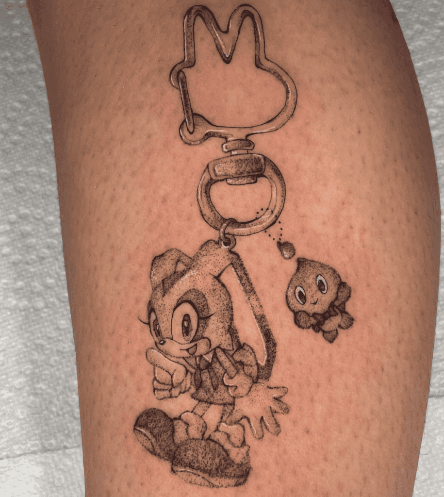 Cream and Cheese Key Sonic the Hedgehog Tattoo
