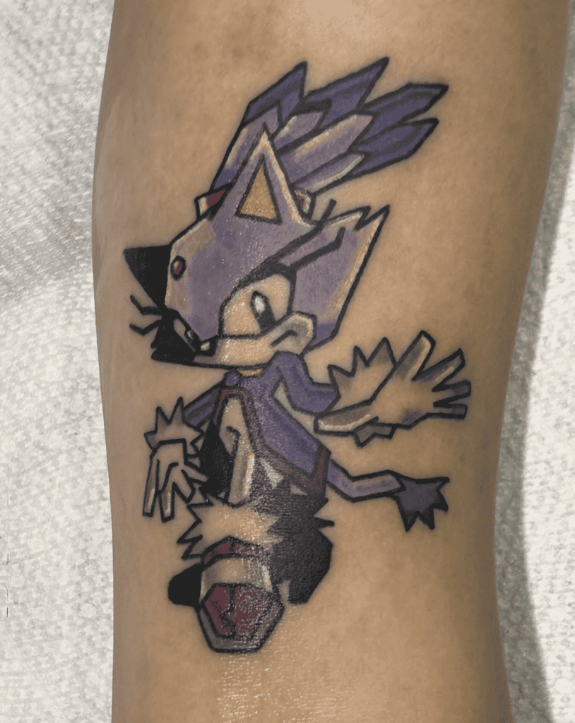 Blaze Simple Sonic the Hedgehog Tattoo