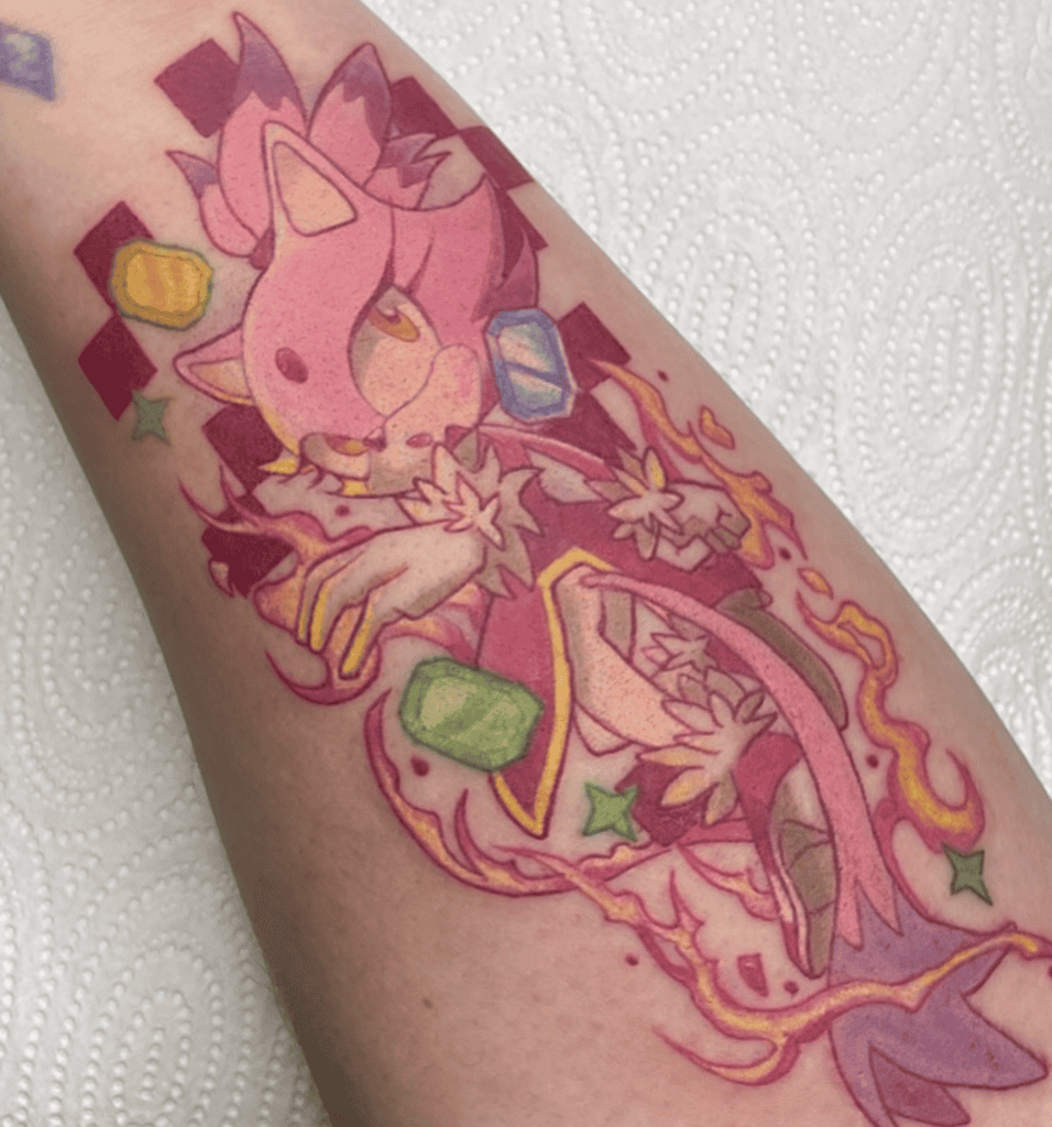 Blaze Sonic the Hedgehog Tattoo