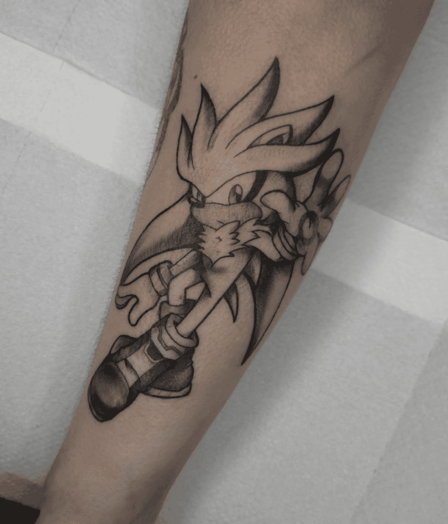 Silver Sonic the Hedgehog Tattoo