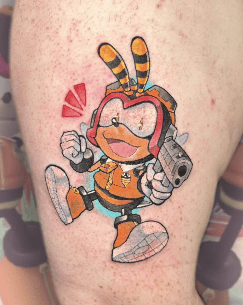 Charmy Bee Sonic the Hedgehog Tattoo