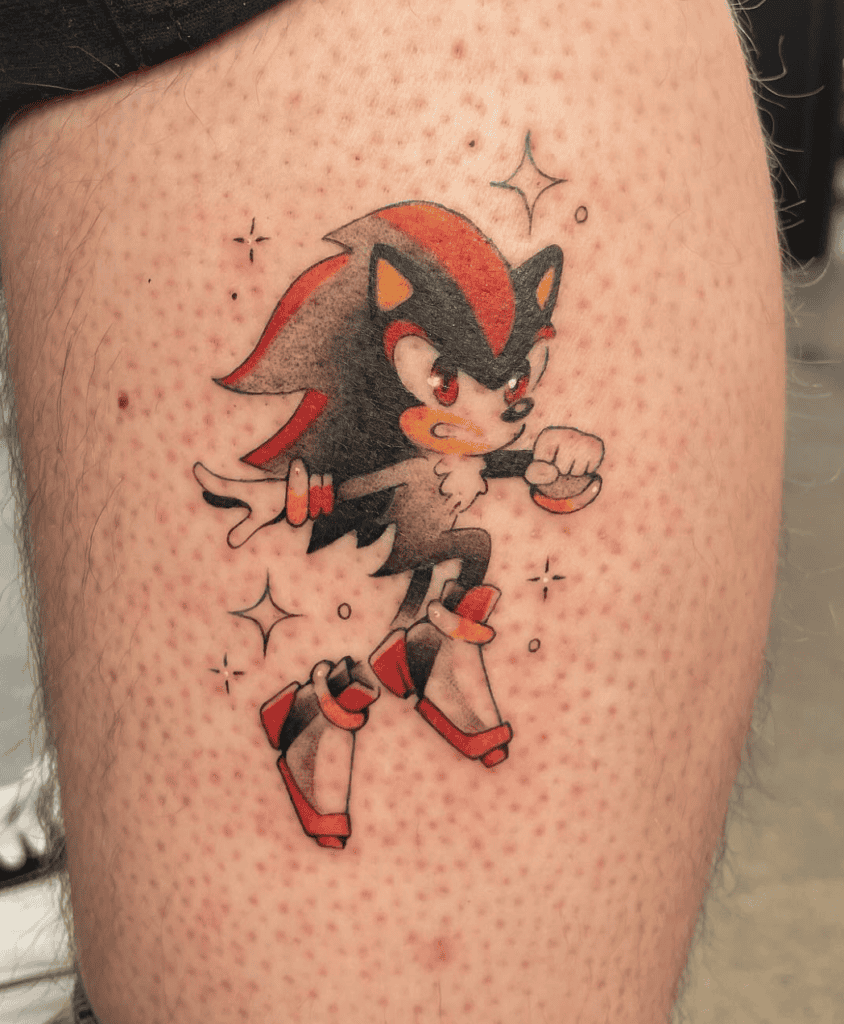 Shadow Pose Sonic the Hedgehog Tattoo
