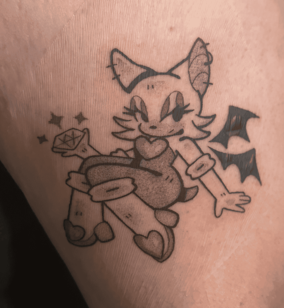 Rouge Sonic the Hedgehog Tattoo
