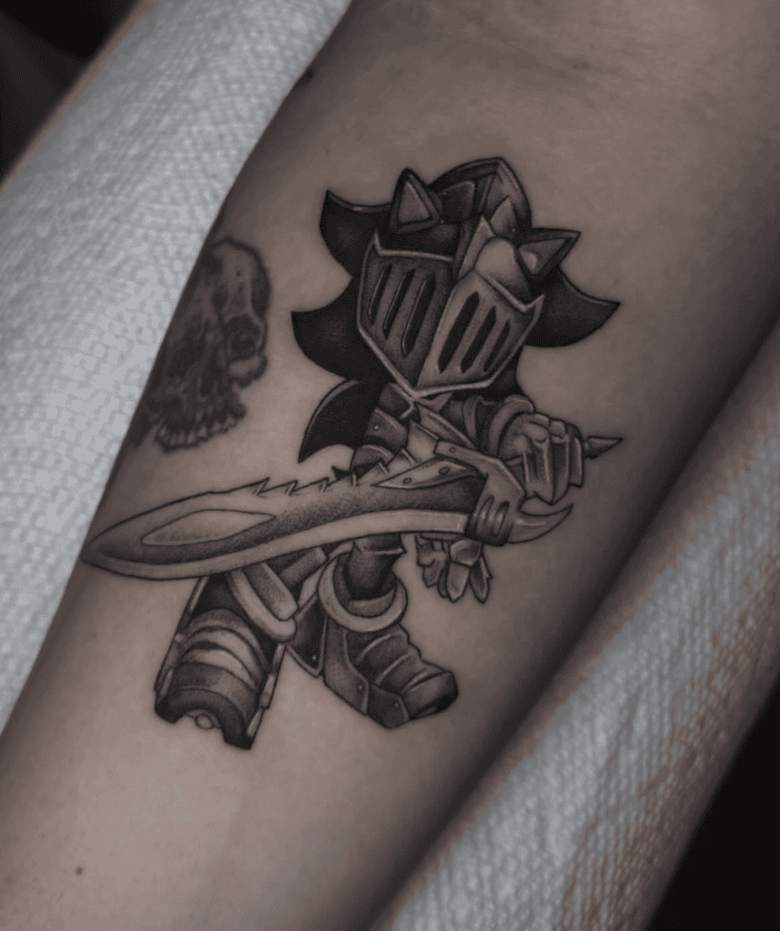 Sir Lancelot Sword Sonic the Hedgehog Tattoo
