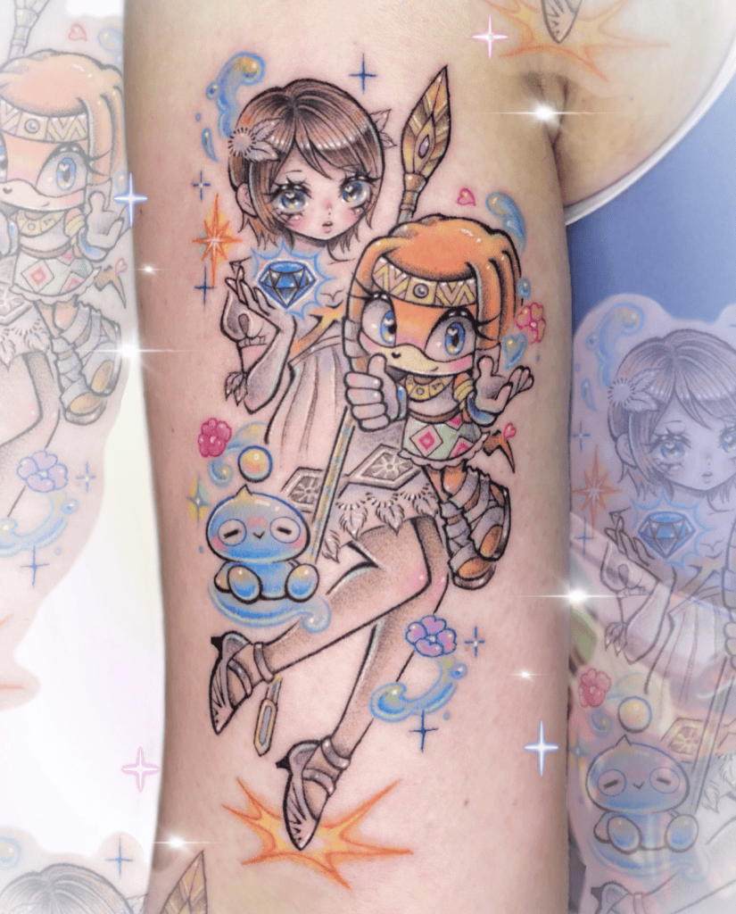 Princess Elise Sonic the Hedgehog Tattoo