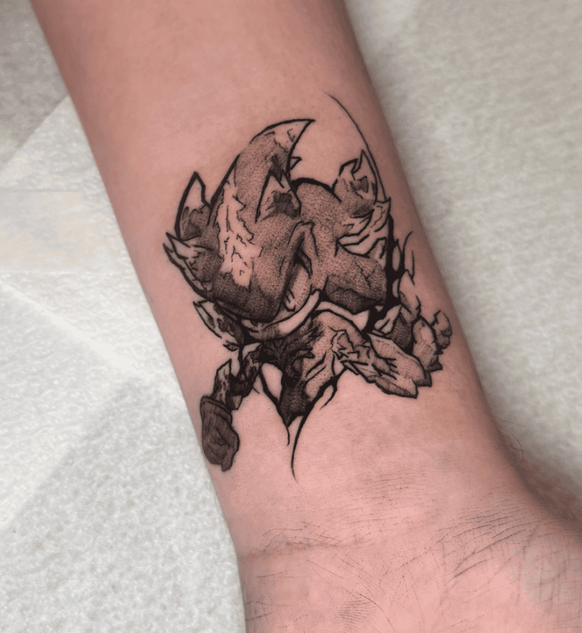 Mephiles the Dark Sonic the Hedgehog Tattoo