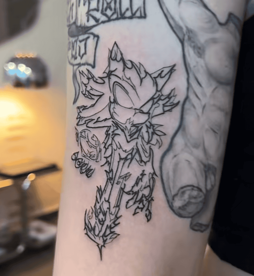 Mephiles the Dark Tribal Sonic the Hedgehog Tattoo