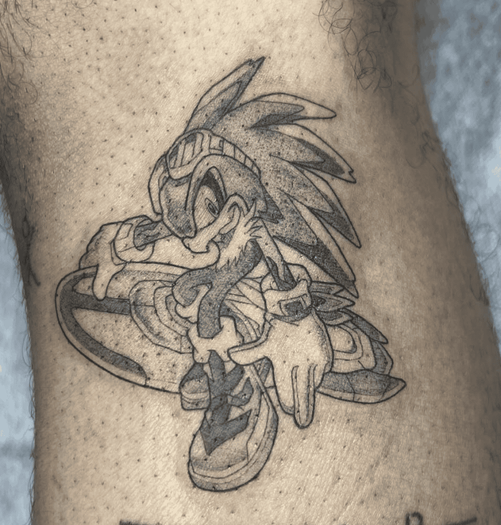 Jet Pose Sonic the Hedgehog Tattoo