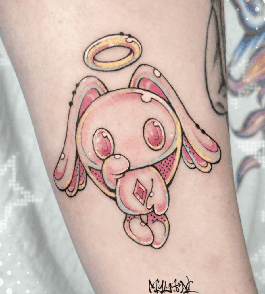 Chao Angel Sonic the Hedgehog Tattoo