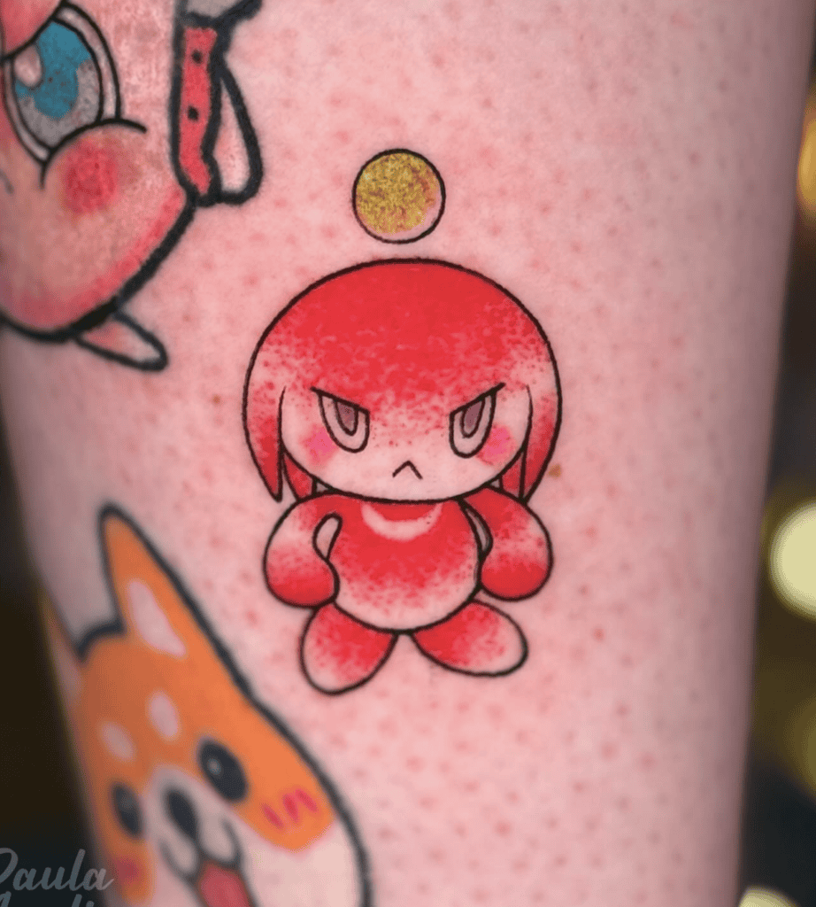 Chao Knuckles Sonic the Hedgehog Tattoo