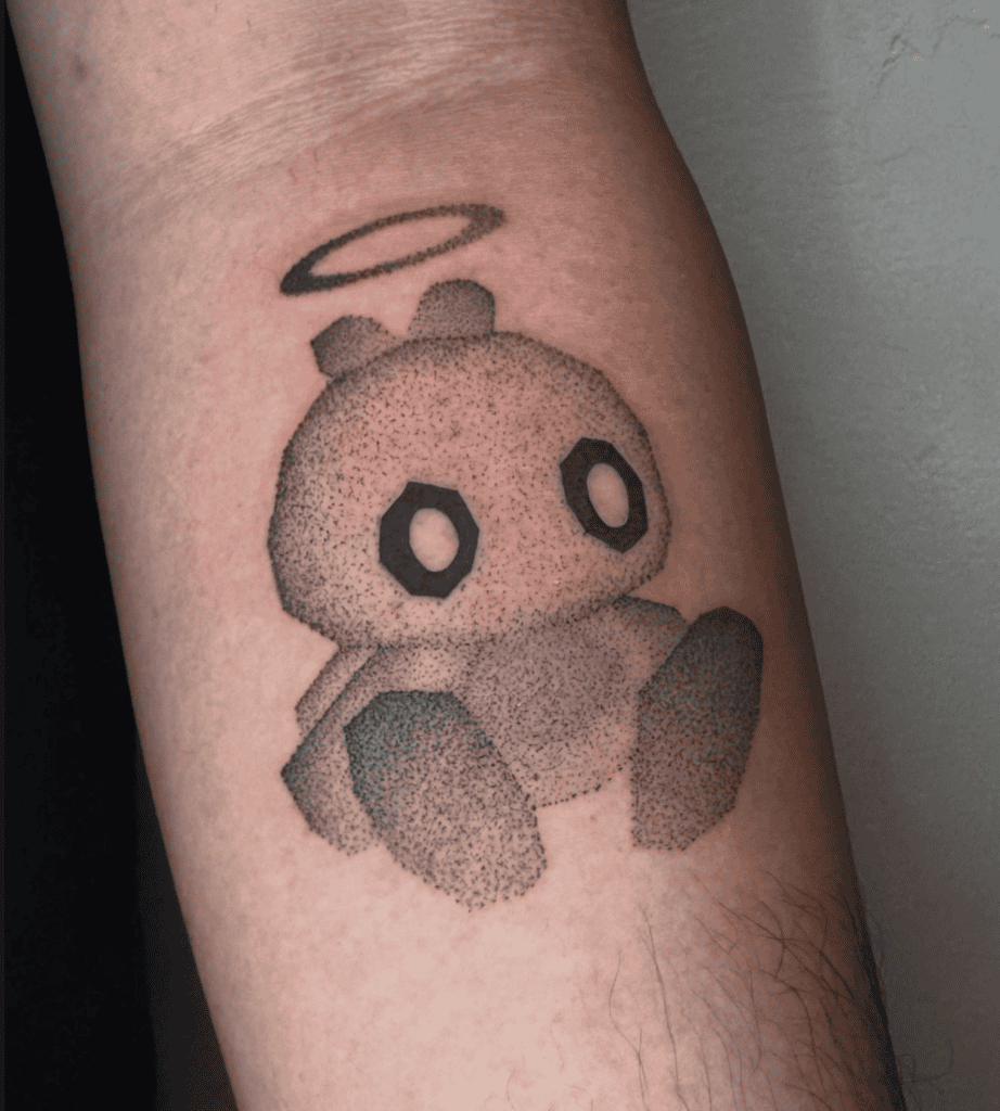 Chao Sit Sonic the Hedgehog Tattoo