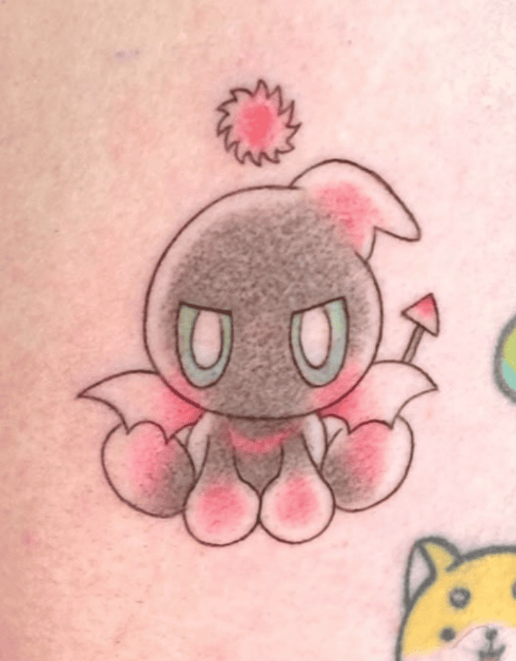 Dark Chao Cute Sonic the Hedgehog Tattoo