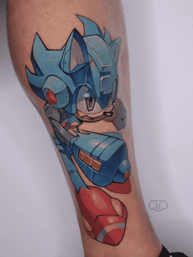 Mega Man X Sonic the Hedgehog Tattoo