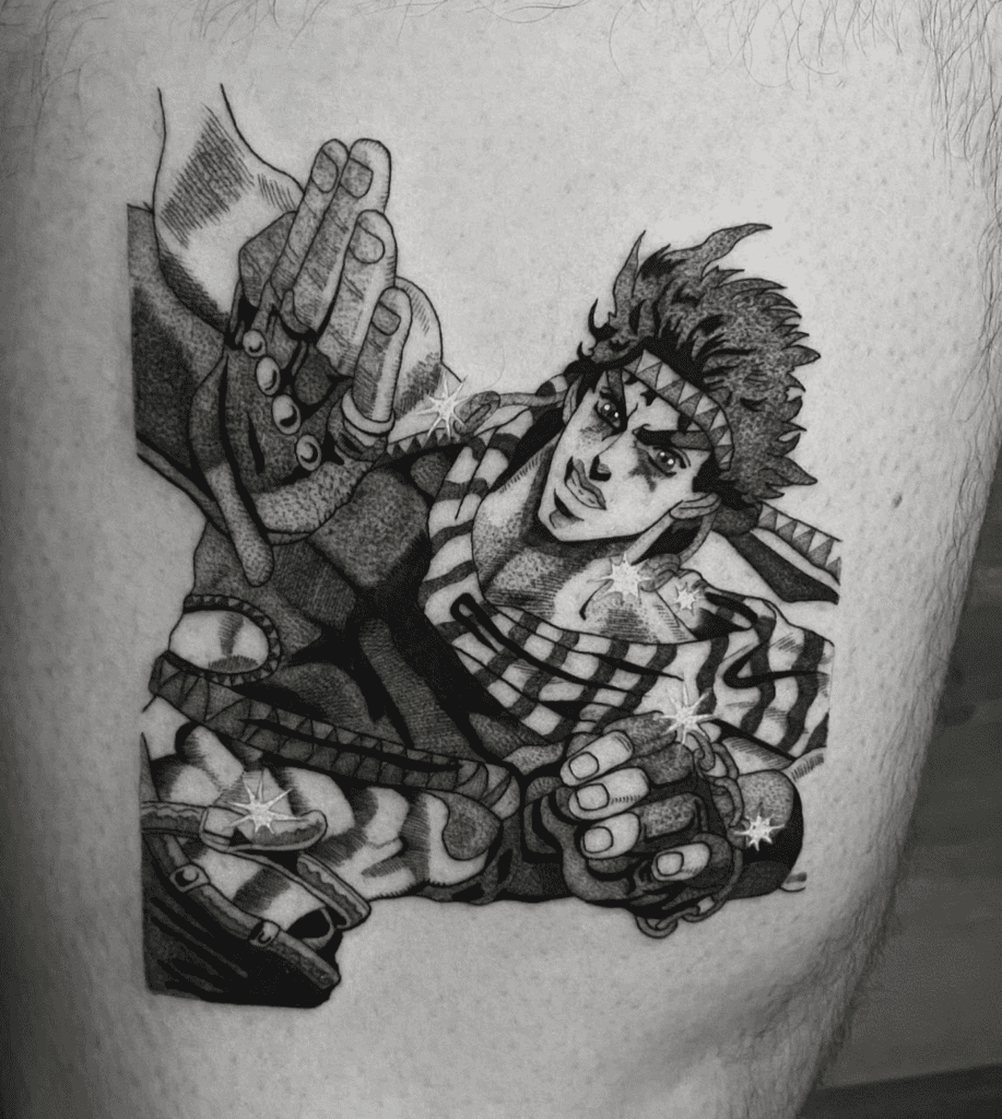Joseph Joestar Karate JoJo’s Bizarre Adventure Tattoo