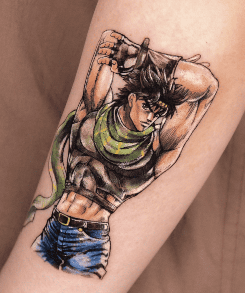 Joseph Joestar Pose JoJo’s Bizarre Adventure Tattoo