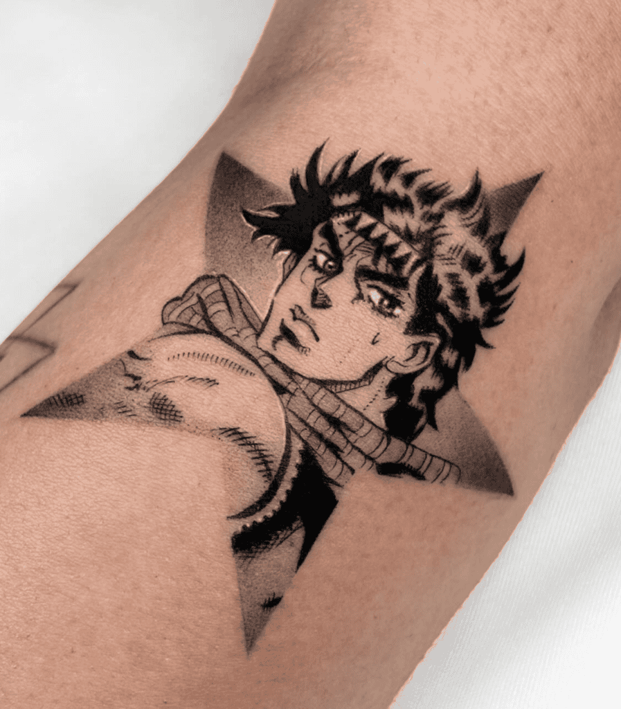 Joseph Joestar Star JoJo’s Bizarre Adventure Tattoo