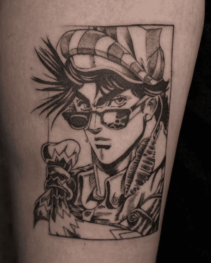 Joseph Joestar Sunglasees JoJo’s Bizarre Adventure Tattoo