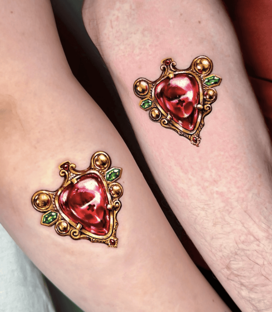 Red Stone of Aja JoJo’s Bizarre Adventure Tattoo