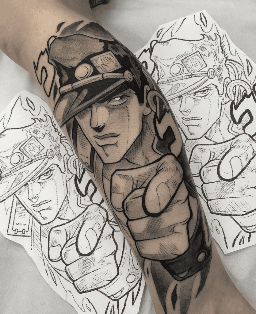 Jotaro Kujo JoJo’s Bizarre Adventure Tattoo