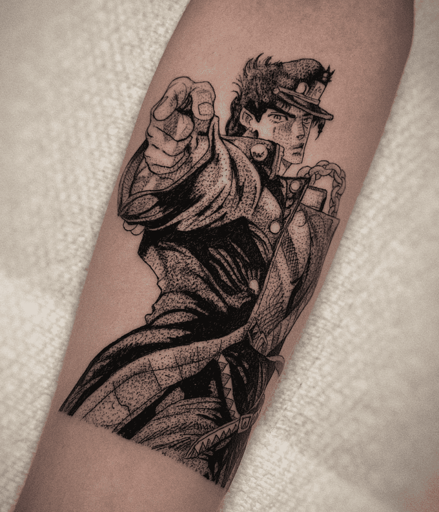 Jotaro Kujo Pose JoJo’s Bizarre Adventure Tattoo