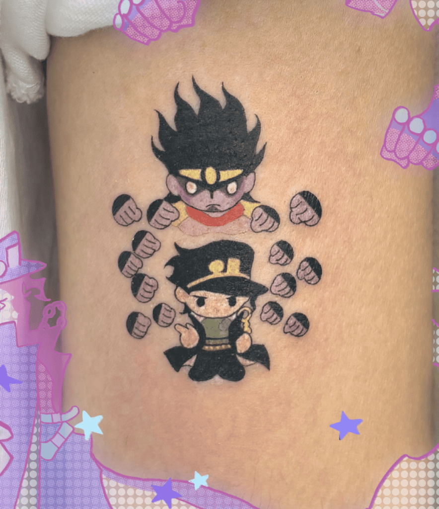 Star Platinum Cute JoJo’s Bizarre Adventure Tattoo